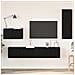 Mobile TV da Parete 4 pcs Rovere nero 200 x 30 x 30 cm - Foto miniatura 2