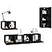 Mobile TV da Parete 4 pcs Rovere nero 200 x 30 x 30 cm - Foto miniatura 3