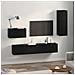 Mobile TV da Parete 4 pcs Rovere nero 200 x 30 x 30 cm - Foto miniatura 4