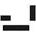 Mobile TV da Parete 4 pcs Rovere nero 200 x 30 x 30 cm - Foto miniatura 8