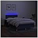 Letto a Molle con Materasso e LED Blu 120x190 cm in Tessuto - Foto miniatura 5