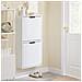 Scarpiera Salvaspazio 2 Ante A Bascule, Montaggio Verticale /orizzontale, Legno Bianco - Foto miniatura 6