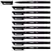 10 X Pennarello Indelebile Nero Ohpen Punta 0.7mm Penna Marker - Foto miniatura 1
