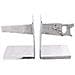 Fermalibri 2 pcs Argento 11 x 14 x 17.5 cm Alluminio - Foto miniatura 6