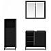 Set di mobili per il bagno 3 pcs Rovere Nero Legno multistrato - Foto miniatura 3