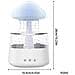 Diffusore Aromi 7 Colori Led Umidificatore Nuvola Pioggia Aromaterapia 450ml - Foto miniatura 3