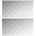 Dischi Quadrati 2 pcs Argento 90 x 50 cm Alluminio - Foto miniatura 1