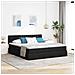 Letto con luci a strisce a LED Nero 200 x 200 cm Tessuto - Foto miniatura 2