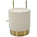 Comodino Toletta Vellit Crema Con Pouf Abbinato Ø52x70 Cm E Ø36x39 Cm - Foto miniatura 7