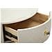 Comodino Toletta Vellit Crema Con Pouf Abbinato Ø52x70 Cm E Ø36x39 Cm - Foto miniatura 8