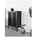 Armadio Melbourne In Acciaio Nero Con 2 Ante A Rete, 80×40×120 Cm - Foto miniatura 7