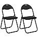 Sedia pieghevole 2 pcs Nero 48 x 43,5 x 81 cm Pelle Sintetica - Foto miniatura 1