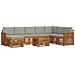Set divani con cuscino 9 pcs Grigio Naturale e Chiaro - Foto miniatura 1