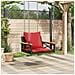 Panchina Dondolo con Cuscini Marrone 63x62x40 cm in Polyrattan - Foto miniatura 3