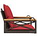 Panchina Dondolo con Cuscini Marrone 63x62x40 cm in Polyrattan - Foto miniatura 5
