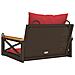 Panchina Dondolo con Cuscini Marrone 63x62x40 cm in Polyrattan - Foto miniatura 6