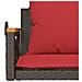 Panchina Dondolo con Cuscini Marrone 63x62x40 cm in Polyrattan - Foto miniatura 8