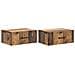 Mobiletto da notte a muro 2 pcs Legno antico 49 x 34,5 x 20 cm - Foto miniatura 1