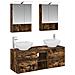 Set di mobili per il bagno 5 pcs Rovere Fumo - Foto miniatura 1