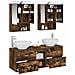 Set di mobili per il bagno 5 pcs Rovere Fumo - Foto miniatura 3