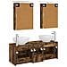 Set di mobili per il bagno 5 pcs Rovere Fumo - Foto miniatura 8