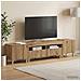 Mobile TV LED a 5 pezzi Rovere Artigianale Legno ingegnerizzato - Foto miniatura 9