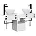 Set di mobili per il bagno 3 pz Bianco Lucido - Foto miniatura 7