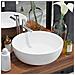 Lavandino Tondo In Ceramica Bianca 42 X 12 Cm - Foto miniatura 1