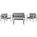 Set Divani Da Giardino Con Tavolino In Alluminio Grigio Scuro Salerno - Foto miniatura 24