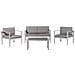 Set Divani Da Giardino Con Tavolino In Alluminio Grigio Scuro Salerno - Foto miniatura 1