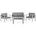 Set Divani Da Giardino Con Tavolino In Alluminio Grigio Scuro Salerno - Foto miniatura 22