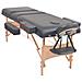 Lettino Massaggio Pieghevole A 3 Zone Imbottitura 10 Cm Nero - Foto miniatura 2