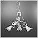 Lampadario 3 Luci Stle Classico In Metallo Bianco Spennellato Argento - Foto miniatura 2