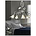 Lampadario 3 Luci Stle Classico In Metallo Bianco Spennellato Argento - Foto miniatura 3
