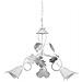Lampadario 3 Luci Stle Classico In Metallo Bianco Spennellato Argento - Foto miniatura 1