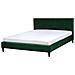 Letto Sfoderabile In Velluto Verde Scuro 160 X 200 Cm Fitou - Foto miniatura 6