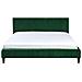 Letto Sfoderabile In Velluto Verde Scuro 160 X 200 Cm Fitou - Foto miniatura 7