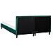 Letto Sfoderabile In Velluto Verde Scuro 160 X 200 Cm Fitou - Foto miniatura 13