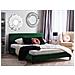 Letto Sfoderabile In Velluto Verde Scuro 160 X 200 Cm Fitou - Foto miniatura 3