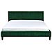 Letto Sfoderabile In Velluto Verde Scuro 160 X 200 Cm Fitou - Foto miniatura 5