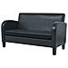 Set Divani 2 Pz In Pelle Artificiale Nera - Foto miniatura 6