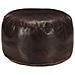 Pouf Marrone Scuro 60x30 Cm In Vera Pelle Di Capra - Foto miniatura 1