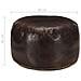 Pouf Marrone Scuro 60x30 Cm In Vera Pelle Di Capra - Foto miniatura 3