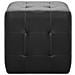 Pouf 2 Pz Nero 30x30x30 Cm In Similpelle - Foto miniatura 3