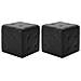 Pouf 2 Pz Nero 30x30x30 Cm In Similpelle - Foto miniatura 1