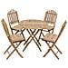 Set Da Pranzo Da Giardino 5 Pz Pieghevole Con Cuscini In Bamb? - Foto miniatura 1