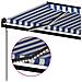 Tenda Automatica con Sensore Vento e LED 450x350 cm Blu Bianca - Foto miniatura 7