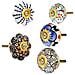 Multi Colore In Ceramica Door Knob - Indian Mano Gabinetto Manopole Con Blue Brass Ceramica Fiore Armadio Cucina Porta Dressser - Set Di 6 Pezzi - Foto miniatura 4