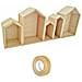 Ripiani In Legno Piccole Case 50 X 8 X 20 Cm + Washi Tape Dorato 5 M - Foto miniatura 1