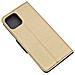 Maxy Custodia Book Orizzontale Silicone Case Per Apple Iphone 12 Mini Gold-black - Foto miniatura 3